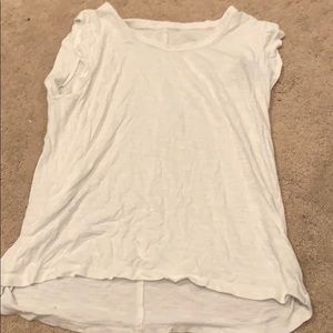 White cap sleeve top